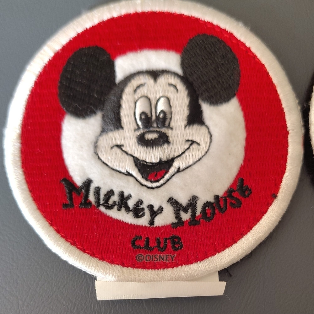 Disney Mickey Mouse Club Red and White Patches - Picture 2 of 5